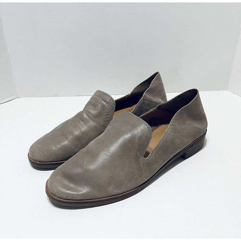 Lucky Brand Cahill Brown‎ Leather Slip On Loafers Womens Size 8